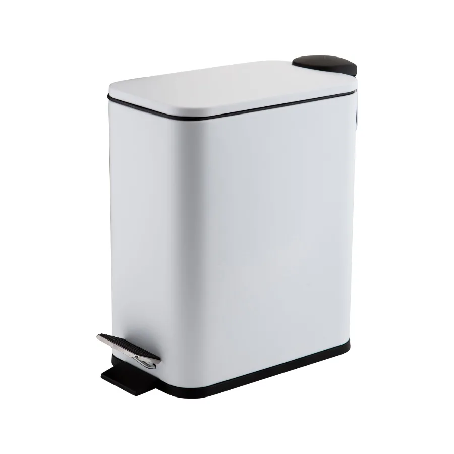 Slim 1.3 gal Iron Step Pedal Bathroom Wastebasket with Soft Close Lid for Compact Spaces Ideal for Small Bathrooms and Modern I
Slim 1.3 gal Iron Step Pedal Bathroom Wastebasket with Soft Close Lid for Compact Spaces Ideal for Small Bathrooms and Modern I