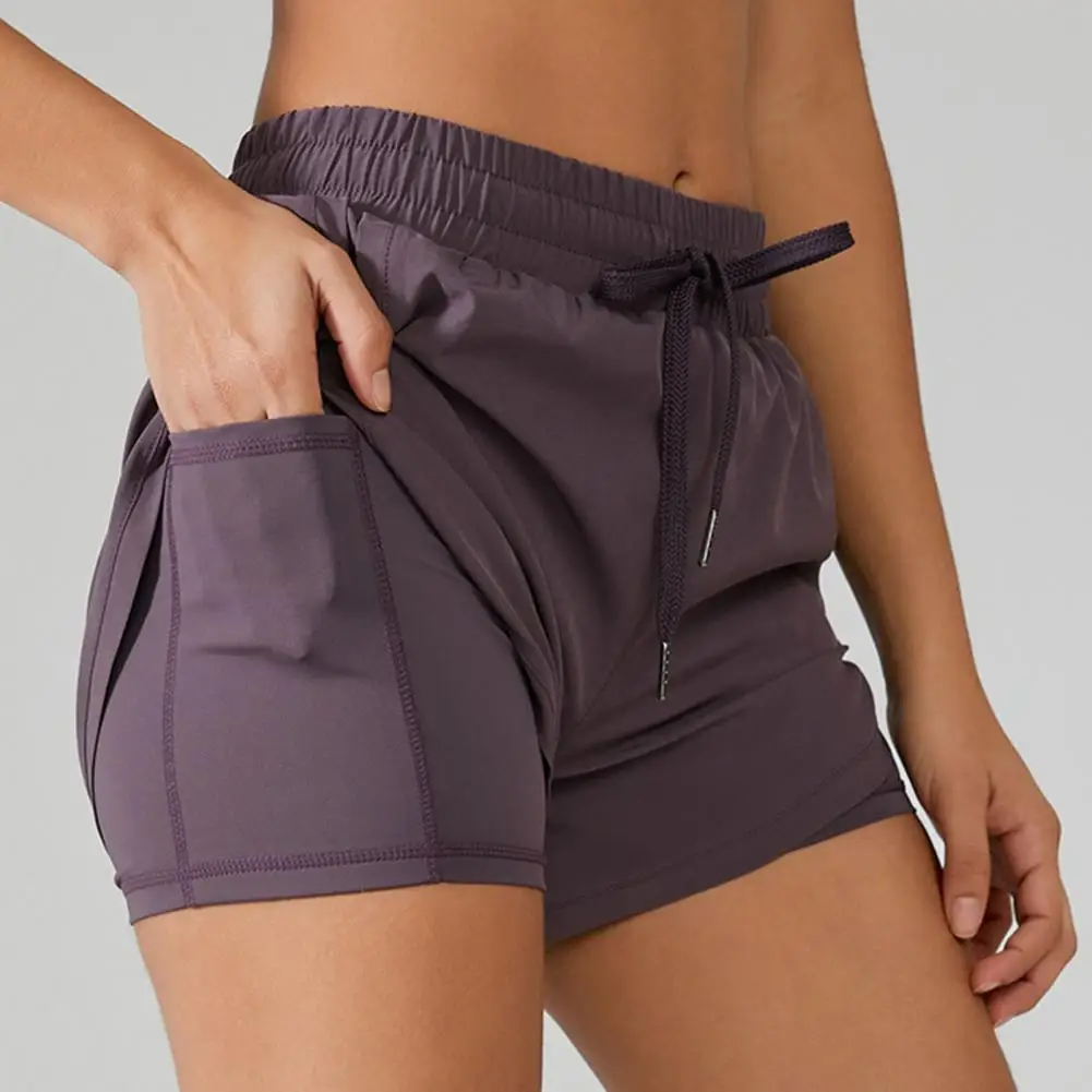 Fake Two-piece Womens Athletic Shorts Pockets Elastic Workout Athletic Gym Yoga Quick-Dry Shorts
Fake Two-piece Womens Athletic Shorts Pockets Elastic Workout Athletic Gym Yoga Quick-Dry Shorts