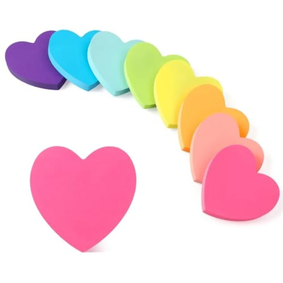 Heart Sticky Notes Colors 100 Sheets/Pad 00 Sheets Colorful Self-Stick Note Stationary Cute Desk Accessories Office School Teac
Heart Sticky Notes Colors 100 Sheets/Pad 00 Sheets Colorful Self-Stick Note Stationary Cute Desk Accessories Office School Teac
