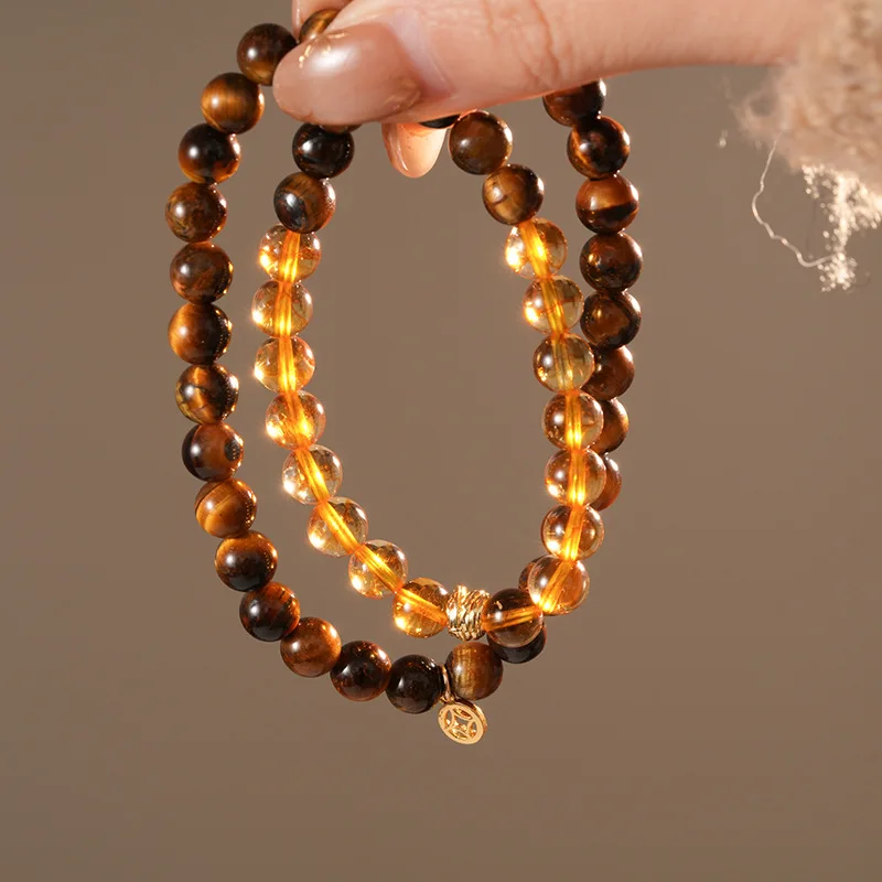 Retro Natural Stone Citrine Tiger Eye Beads Bracelets for Women Lucky Stackable Strand Bracelet with Gift Box Yoga Hand Jewelry
Retro Natural Stone Citrine Tiger Eye Beads Bracelets for Women Lucky Stackable Strand Bracelet with Gift Box Yoga Hand Jewelry