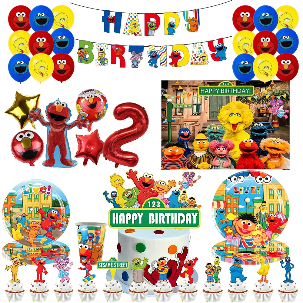 Cartoon Animated Sesame Street Themed Birthday Party Decoration Party Tableware Set Birthday Balloons Banner Baby Shower Party
Cartoon Animated Sesame Street Themed Birthday Party Decoration Party Tableware Set Birthday Balloons Banner Baby Shower Party