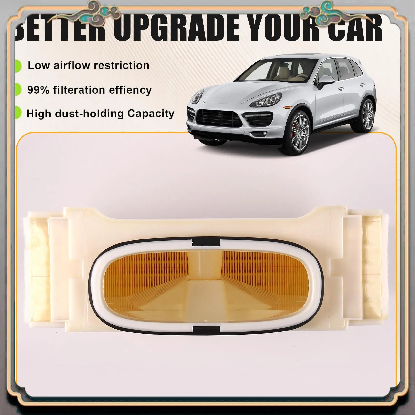 Reliable-Car Air Filter Elements 95813384300 4M0133843E Air Filter Cartridge For-Porsche Cayenne 2018-2019 Car Accessories
Reliable-Car Air Filter Elements 95813384300 4M0133843E Air Filter Cartridge For-Porsche Cayenne 2018-2019 Car Accessories