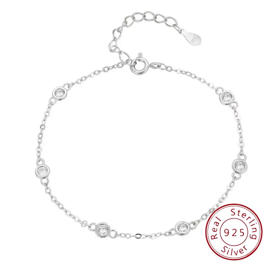 European & American Style S925 Sterling Silver Bracelet for Women Colorful Zirconia, Niche New Design Elegant Silver Jewelry 
European & American Style S925 Sterling Silver Bracelet for Women Colorful Zirconia, Niche New Design Elegant Silver Jewelry