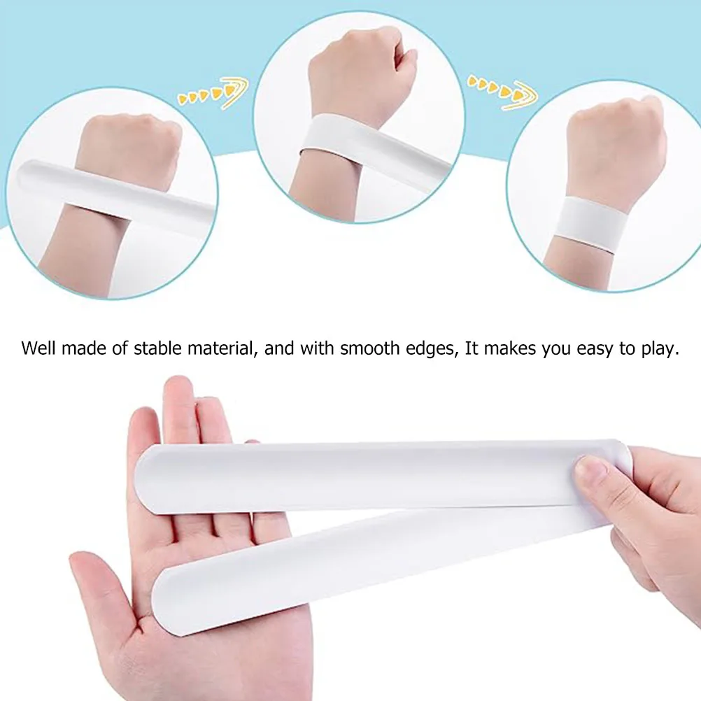 30pcs DIY Slap Bracelets White Blank Wristbands for Party Favors Events Supplies Graffiti Snap Bands Bracelet Bulk Pack
30pcs DIY Slap Bracelets White Blank Wristbands for Party Favors Events Supplies Graffiti Snap Bands Bracelet Bulk Pack