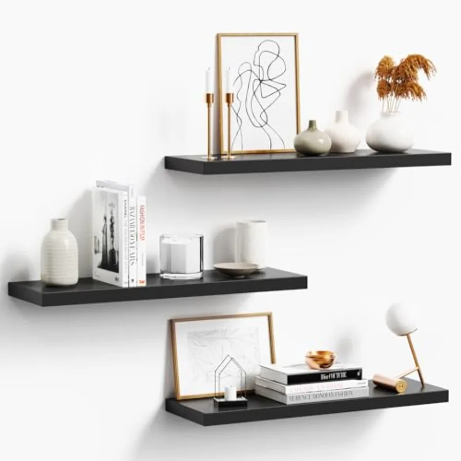 Floating Shelves - Wood Wall Shelf Set of 3, 24" Wall Mounted, Kitchen, Living Room, Bedroom, Bathroom Storage, Book Shelf, Fra
Floating Shelves - Wood Wall Shelf Set of 3, 24" Wall Mounted, Kitchen, Living Room, Bedroom, Bathroom Storage, Book Shelf, Fra