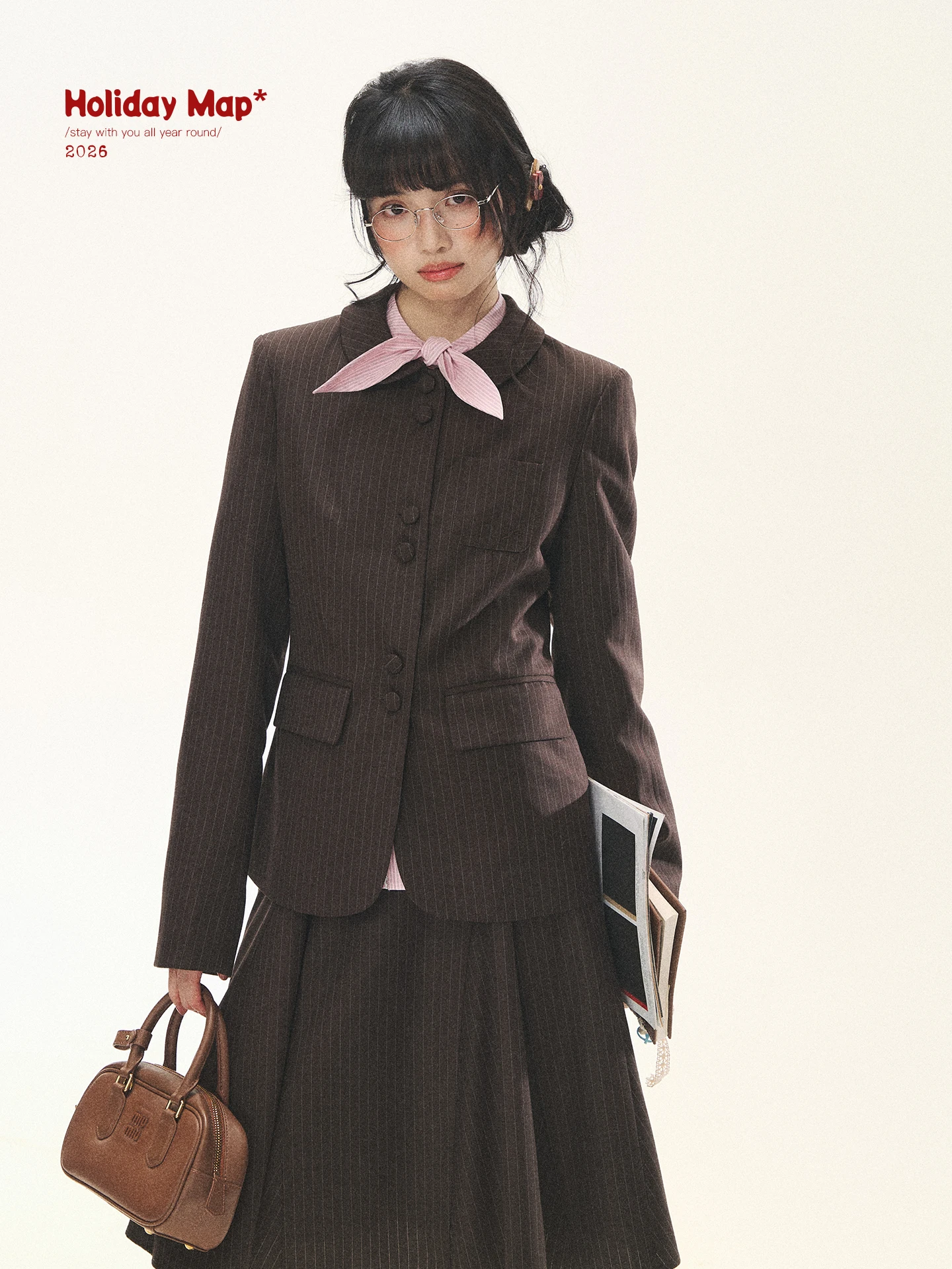 Holid Map Vintage College Style Doll Collar Pocket Striped Suit Top Pleated Half Skirt Set Women's Fashion Spring Outfit
Holid Map Vintage College Style Doll Collar Pocket Striped Suit Top Pleated Half Skirt Set Women's Fashion Spring Outfit