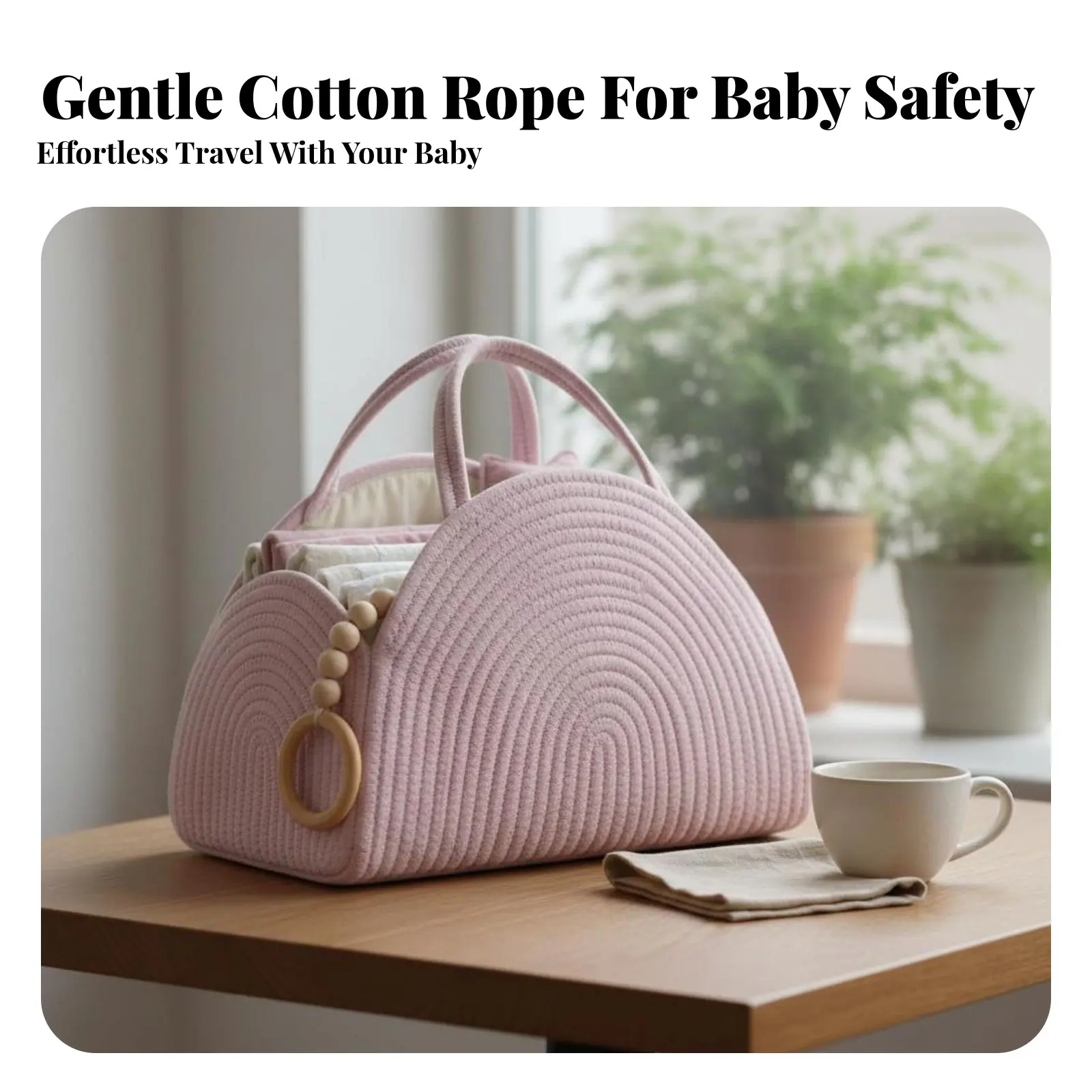Cotton Rope Diaper Organizer Multipurpose Woven Rope Nursery Basket Portable Diaper Storage Bin Large Capacity Woven Storage Bin
Cotton Rope Diaper Organizer Multipurpose Woven Rope Nursery Basket Portable Diaper Storage Bin Large Capacity Woven Storage Bin
