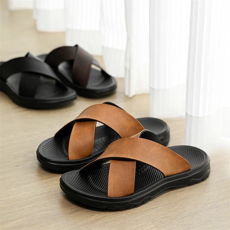 Men's Slippers 2026 Summer Large Size Outdoor Beach Casual Sandals Trend Men Shoes Flat Non-slip Comfortable Shoes Zapatillas
Men's Slippers 2026 Summer Large Size Outdoor Beach Casual Sandals Trend Men Shoes Flat Non-slip Comfortable Shoes Zapatillas