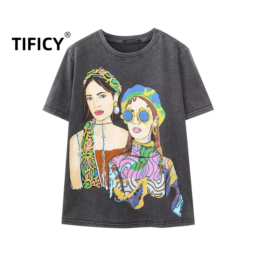 New Summer Girls' Printed Round Neck Short Sleeve T-shirt Women's Cartoon Cotton Tshirts Top
New Summer Girls' Printed Round Neck Short Sleeve T-shirt Women's Cartoon Cotton Tshirts Top