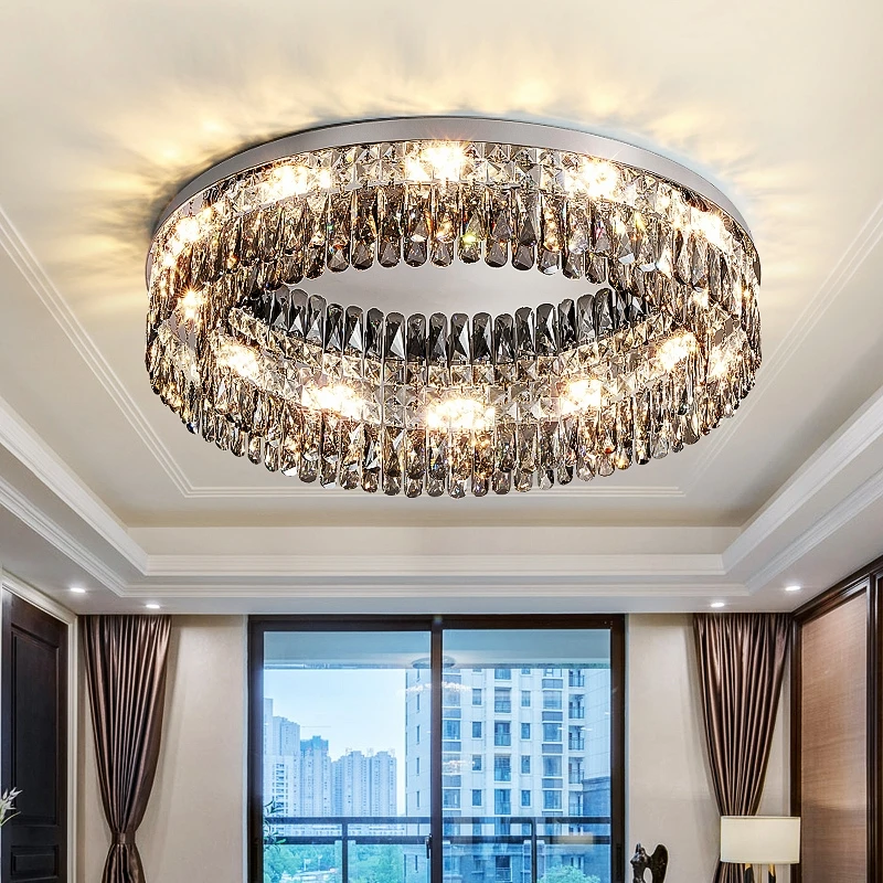 LED Gray Crystal Ceiling Lights Modern Minimalist Living Room Ceiling Lamp For Bedroom Dining room Home Decor Fixtures Luster
LED Gray Crystal Ceiling Lights Modern Minimalist Living Room Ceiling Lamp For Bedroom Dining room Home Decor Fixtures Luster