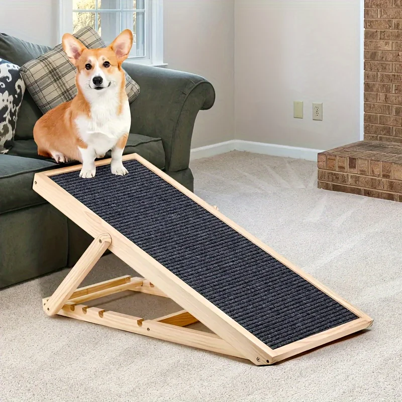 Non-Slip Surface & Handrail Folding Wooden Pet Ramp for Dogs - Heavy Duty Supports Up To 150lbs
Non-Slip Surface & Handrail Folding Wooden Pet Ramp for Dogs - Heavy Duty Supports Up To 150lbs