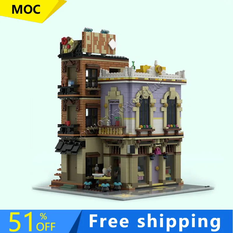 Горячие детали 2030 года, MOC Friends, бизнес-угловой строительный блок, ретро-архитектура, модель дисплея, игрушка, детская сборка, подарки на день рождения
Горячие детали 2030 года, MOC Friends, бизнес-угловой строительный блок, ретро-архитектура, модель дисплея, игрушка, детская сборка, подарки на день рождения