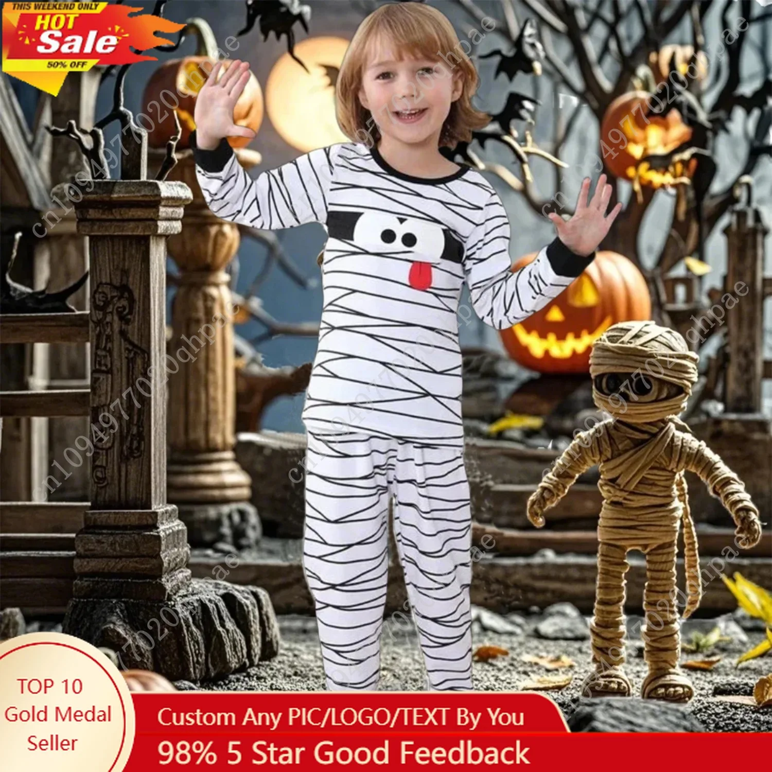 Kids Pajamas Mummy Cosplay Costume Toddler Halloween Outfit Infant Carnival Dress Up Purim Party Clothes New Year Gift Pjs
Kids Pajamas Mummy Cosplay Costume Toddler Halloween Outfit Infant Carnival Dress Up Purim Party Clothes New Year Gift Pjs