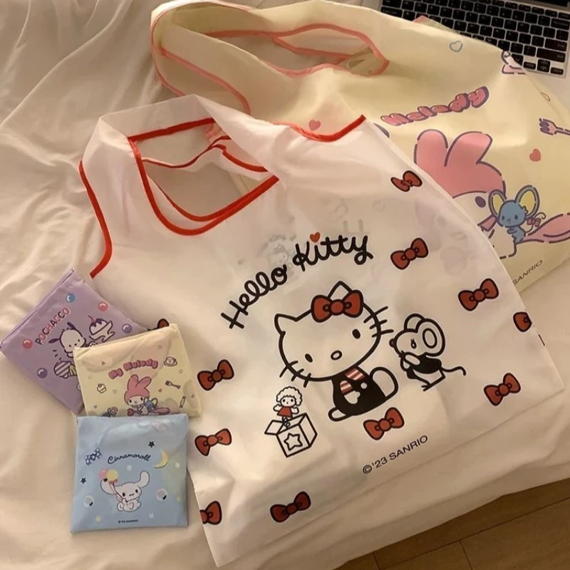 Sanrio Hello Kitty Shoulder Bag Kawaii Cartoon Anime Cinnamoroll Printed Accessories Handbag for Girls Large Capacity Picnic Bag
Sanrio Hello Kitty Shoulder Bag Kawaii Cartoon Anime Cinnamoroll Printed Accessories Handbag for Girls Large Capacity Picnic Bag