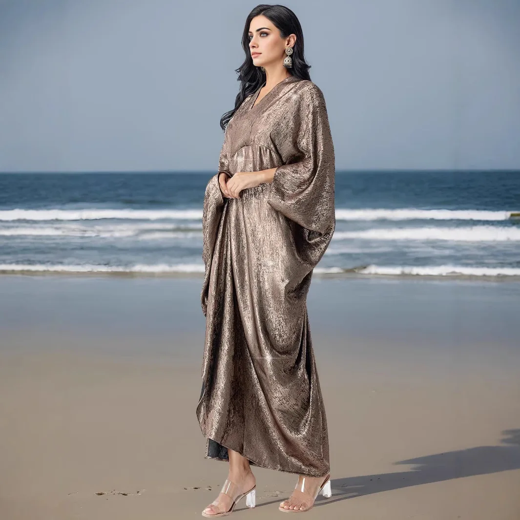 Elegant Dubai Abaya Shiny Women Batwing Sleeve Dress Muslim Kaftan Turkey Robe Femme Musulmane Vestidos Morocco Caftan Ramadan
Elegant Dubai Abaya Shiny Women Batwing Sleeve Dress Muslim Kaftan Turkey Robe Femme Musulmane Vestidos Morocco Caftan Ramadan