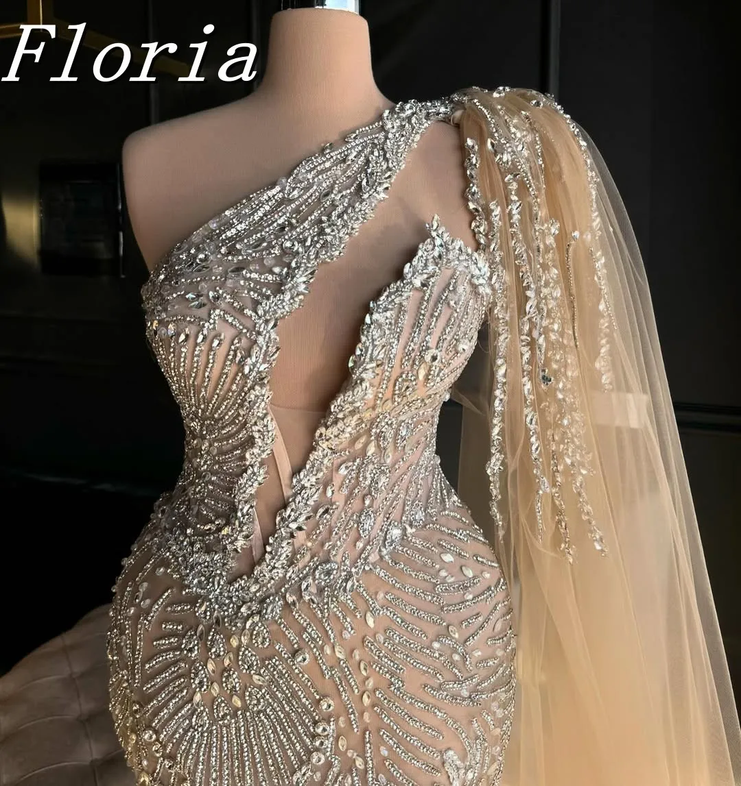 Luxury Champagne Sequins Pearls One-Shoulder Prom Dress with Sweep Train Customizable Elegant Party Vestido De Noite
Luxury Champagne Sequins Pearls One-Shoulder Prom Dress with Sweep Train Customizable Elegant Party Vestido De Noite