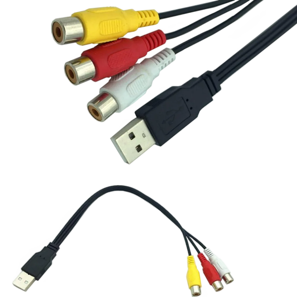 USB to 3 RCA Cable Splitter USB Male to RCA Female Plug Convert Adapter Audio Video Convert Wire HDTV Television AUX Cord
USB to 3 RCA Cable Splitter USB Male to RCA Female Plug Convert Adapter Audio Video Convert Wire HDTV Television AUX Cord