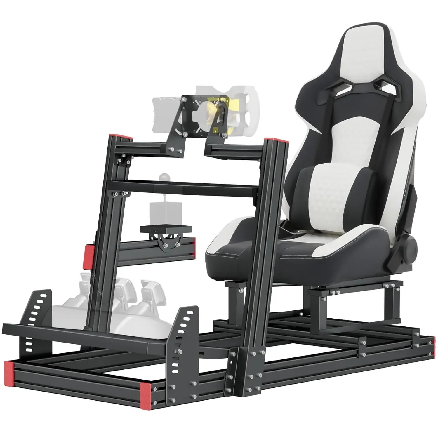 Racing Simulator Cockpit: Elite Series Racing Seat, Adjustable Stand,for Logitech/Thrustmaster/Fanatec (No Wheel/Pedals/Shifter)
Racing Simulator Cockpit: Elite Series Racing Seat, Adjustable Stand,for Logitech/Thrustmaster/Fanatec (No Wheel/Pedals/Shifter)