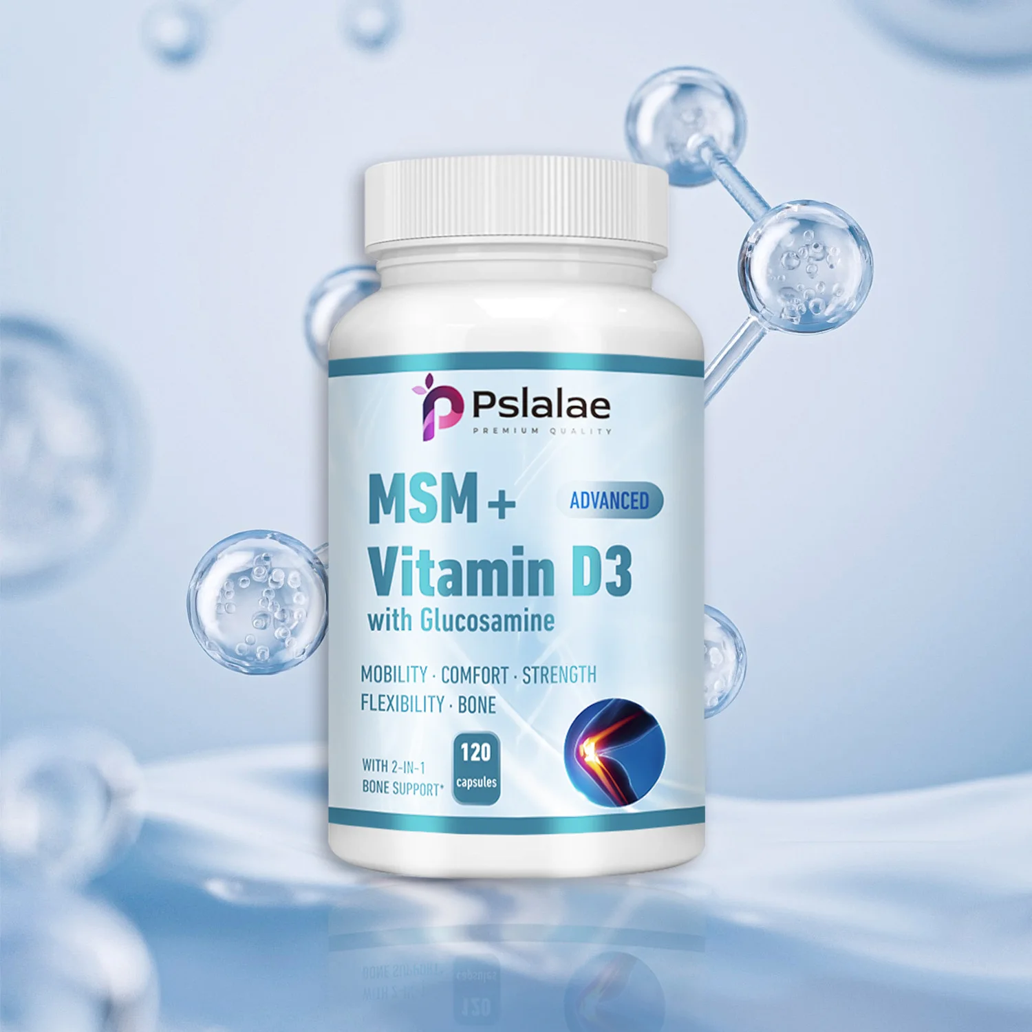 MSM + Vitamin D3 with Glucosamine - Joint Care, Supports Comfort and Flexibility, Strengthens Bones, Non-GMOSupplements
MSM + Vitamin D3 with Glucosamine - Joint Care, Supports Comfort and Flexibility, Strengthens Bones, Non-GMOSupplements