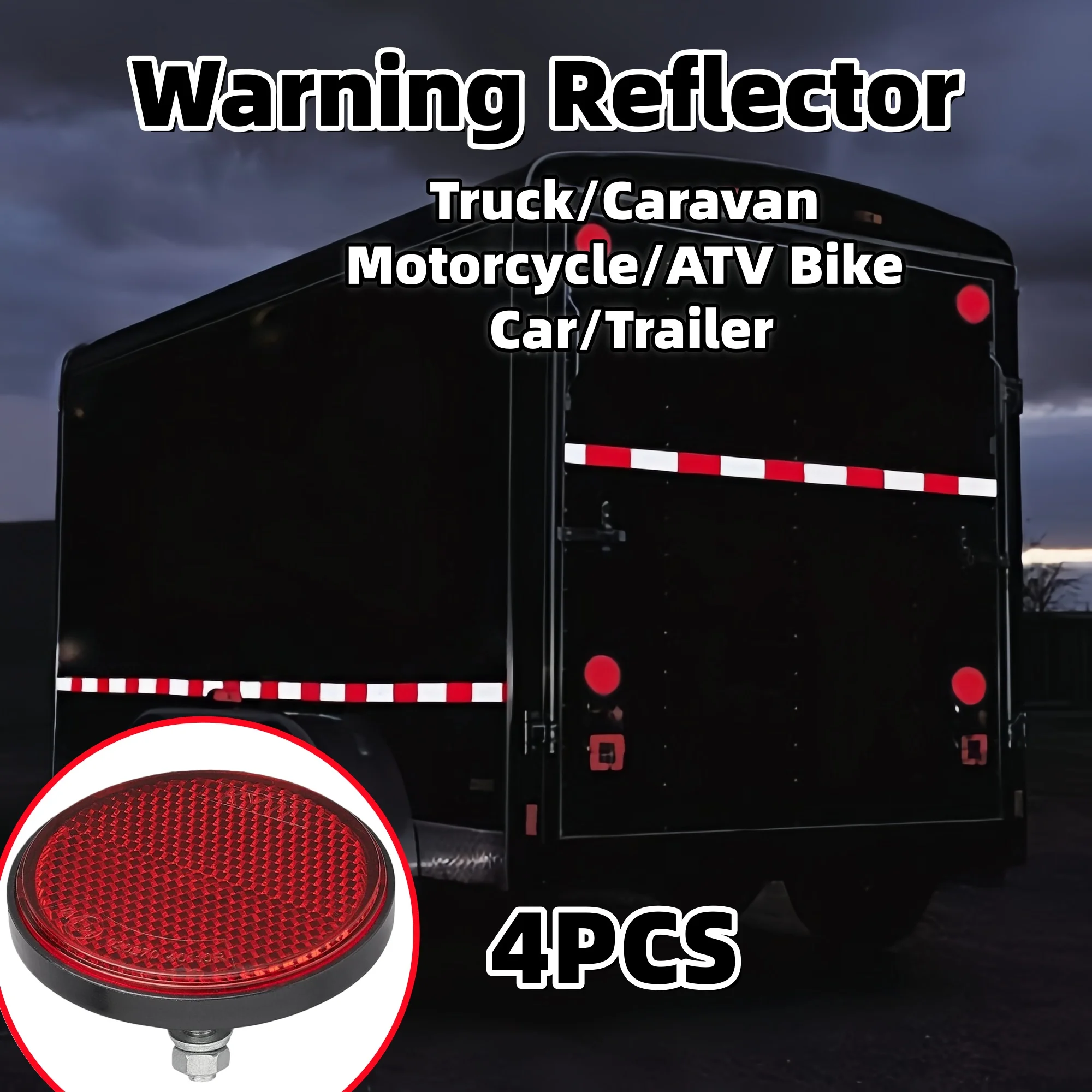 4PCS RV Warning Reflector With Screw 6cm Plastic Reflectors Side Light For Truck Caravan Motorcycle ATV Bike Car Trailer
4PCS RV Warning Reflector With Screw 6cm Plastic Reflectors Side Light For Truck Caravan Motorcycle ATV Bike Car Trailer