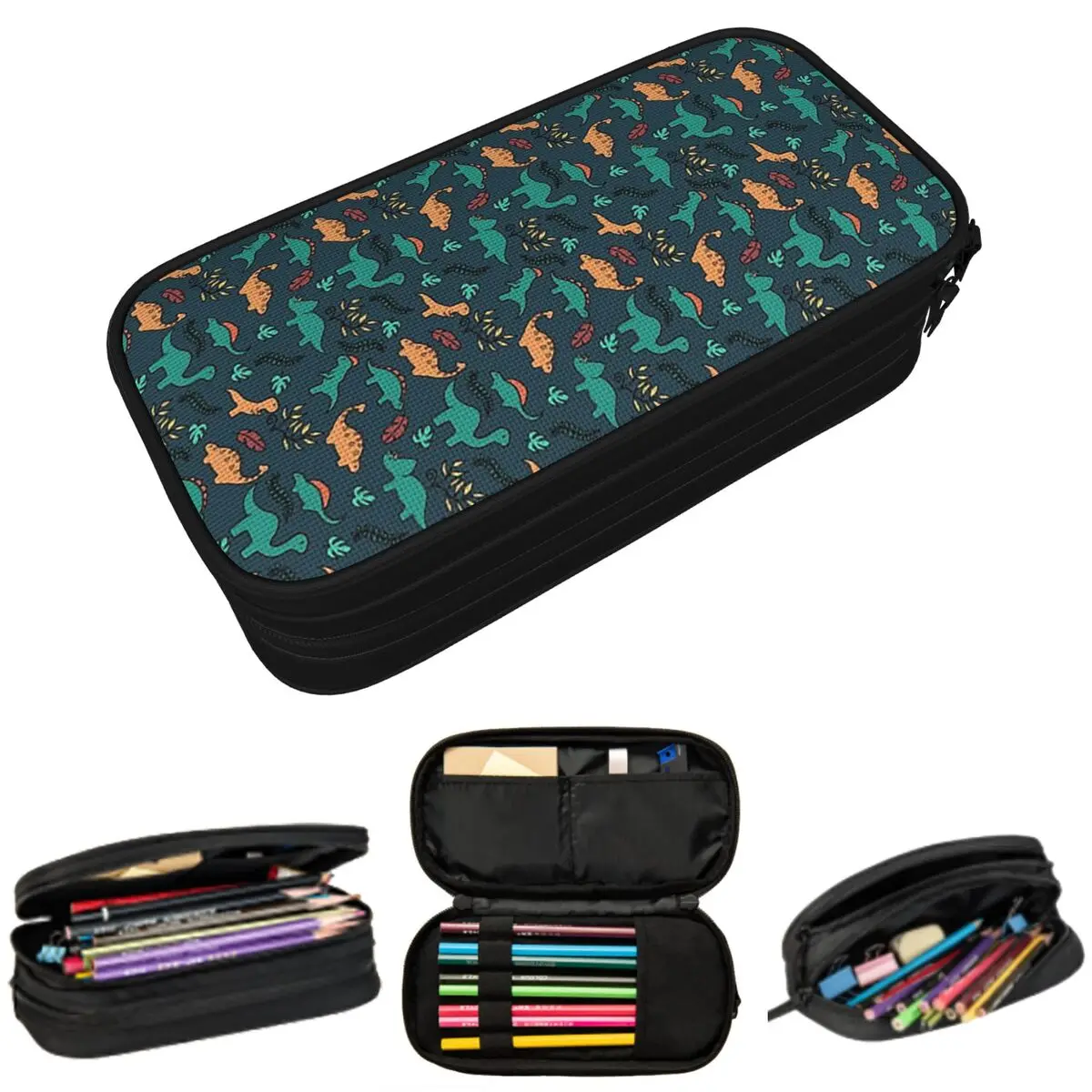 Cartoon Cute Dinosaur Pattern Pencil Case for Studen Gifts Pen Box Pencil Bag Stationery Supplies Pen Holder Bag
Cartoon Cute Dinosaur Pattern Pencil Case for Studen Gifts Pen Box Pencil Bag Stationery Supplies Pen Holder Bag