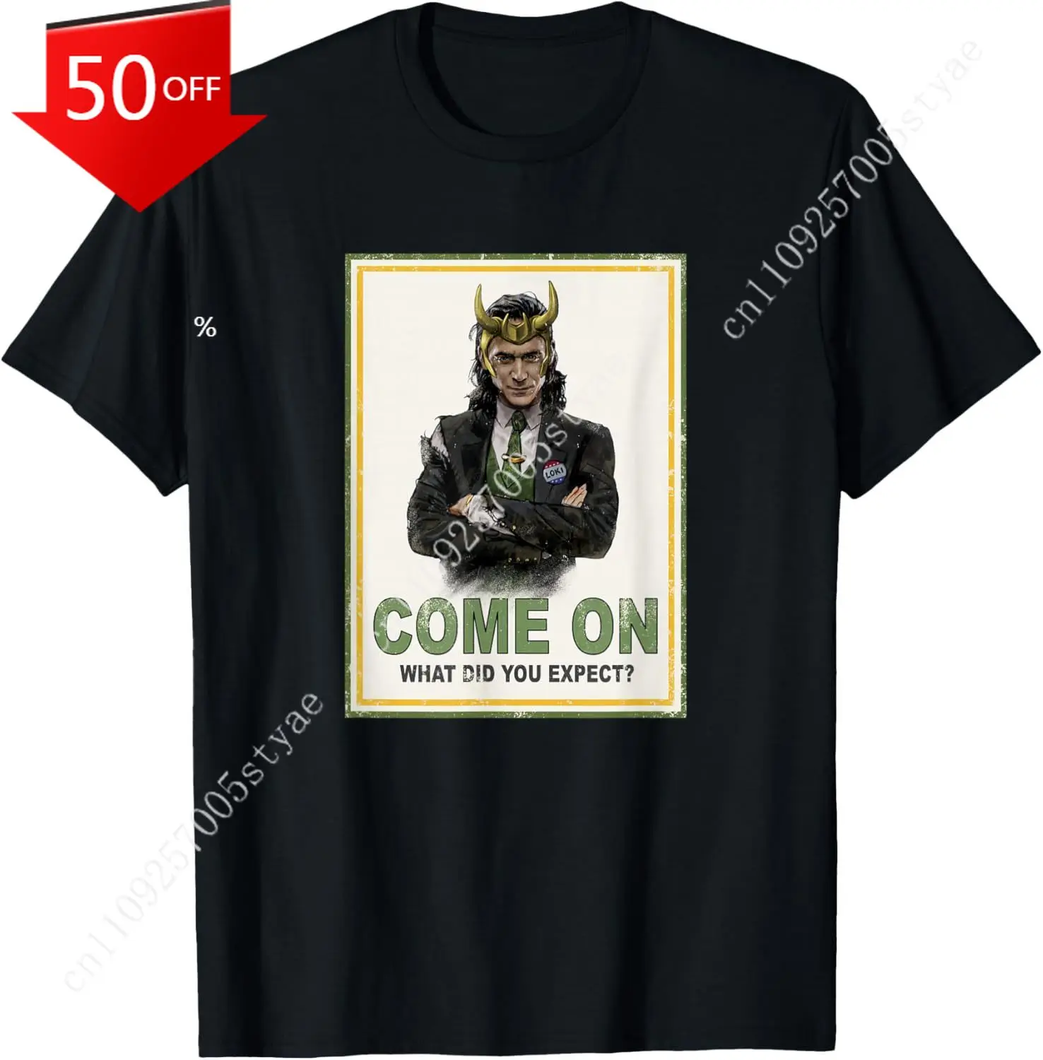 Marvel Loki Come On What Did You Expect Poster T-Shirt Men's Women's Retro Short-Sleeve T-Shirt
Marvel Loki Come On What Did You Expect Poster T-Shirt Men's Women's Retro Short-Sleeve T-Shirt