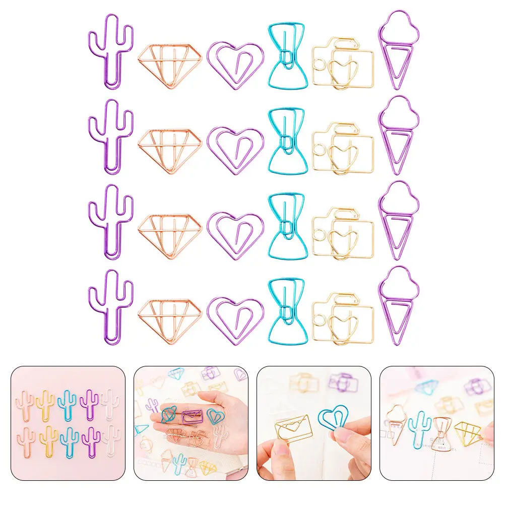 60Pcs Hollow-Out Paper Clips Premium Alloy Creative File Clips for Office School Documents Photos Letters Multi-Function
60Pcs Hollow-Out Paper Clips Premium Alloy Creative File Clips for Office School Documents Photos Letters Multi-Function