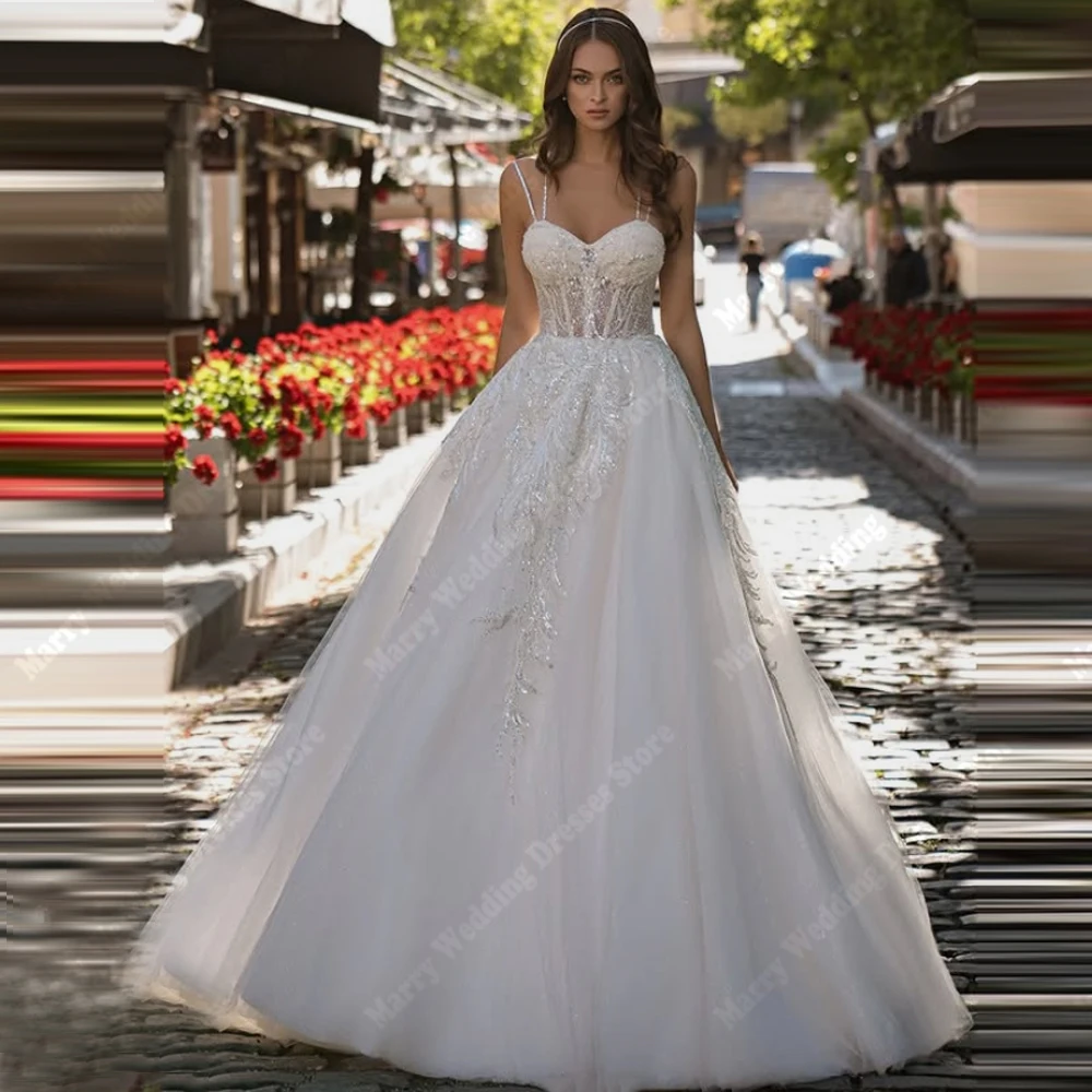 Sweetheart Collar A-Line Wedding Dresses For Women Elegant Backless Bridal Gowns Engagement Banquet Vestido De Novia Customized
Sweetheart Collar A-Line Wedding Dresses For Women Elegant Backless Bridal Gowns Engagement Banquet Vestido De Novia Customized