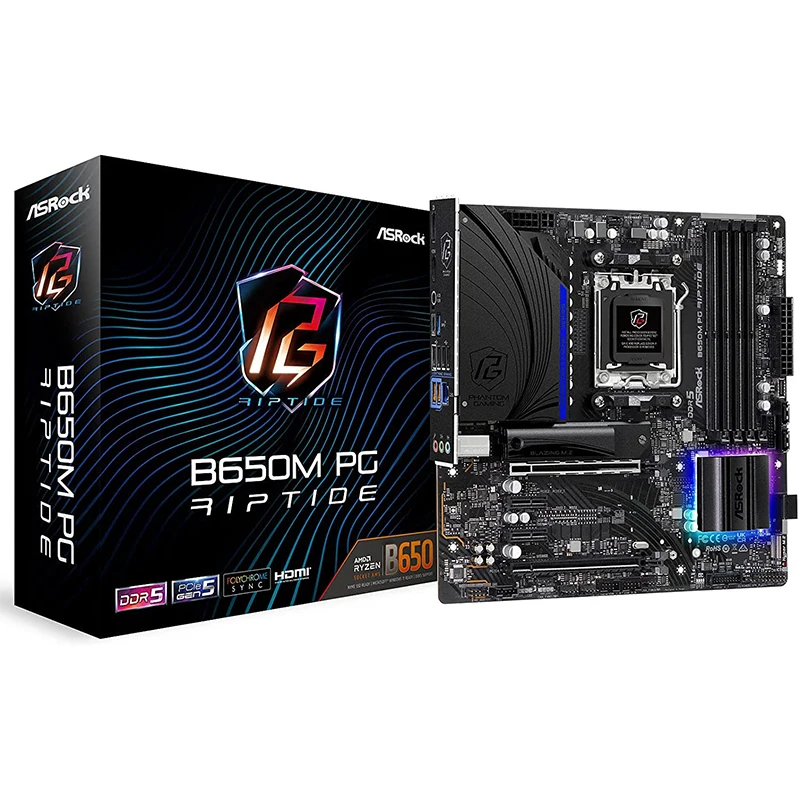 Новая материнская плата для ASROCK B650M PG Riptide AM5 для AMD B650, оригинальная настольная материнская плата PCI-E 5,0 m.2 sata3
Новая материнская плата для ASROCK B650M PG Riptide AM5 для AMD B650, оригинальная настольная материнская плата PCI-E 5,0 m.2 sata3