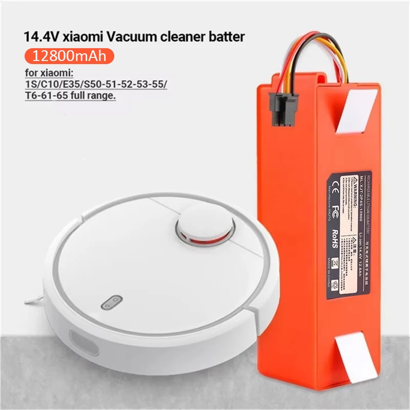 High quality 14.4V 12800mAh lithium battery for Xiaomi sweeping robot S55,S60,S65,S50,S51,S5 MAX, S6 parts replacement battery
High quality 14.4V 12800mAh lithium battery for Xiaomi sweeping robot S55,S60,S65,S50,S51,S5 MAX, S6 parts replacement battery