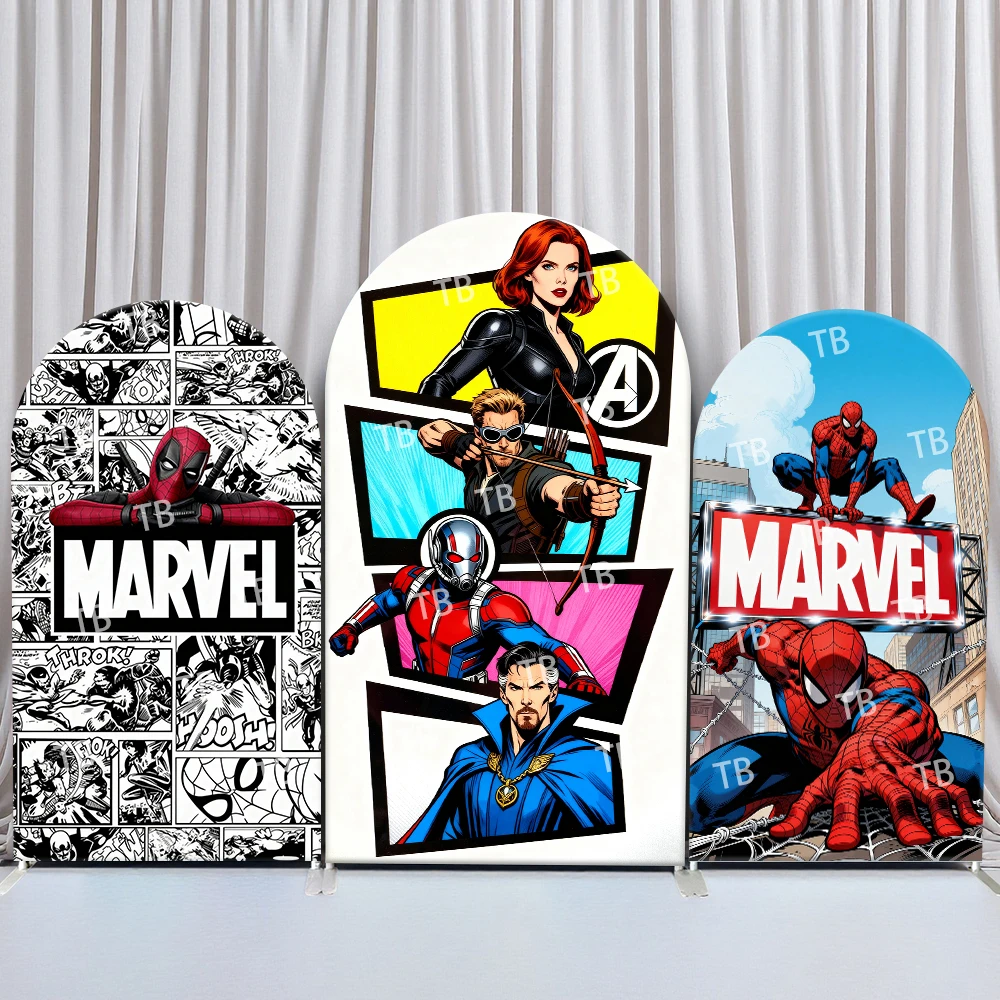Marvel Heroes Arch Backdrop Cover Deadpool/Spider-Man Comic Style Birthday & Baby Shower Party Photo Booth Decor Props
Marvel Heroes Arch Backdrop Cover Deadpool/Spider-Man Comic Style Birthday & Baby Shower Party Photo Booth Decor Props