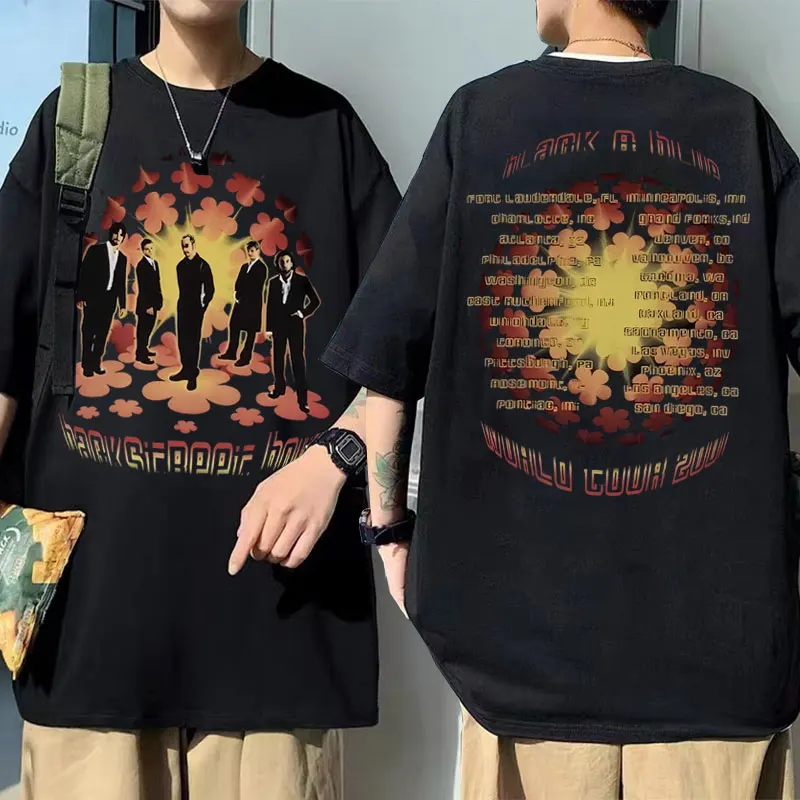 Vintage Backstreet Boys Black and Blue World Tour 2001 T-shirts Pop Music Boy Band Bsb Group T Shirt Men Fashion Oversized Tees
Vintage Backstreet Boys Black and Blue World Tour 2001 T-shirts Pop Music Boy Band Bsb Group T Shirt Men Fashion Oversized Tees