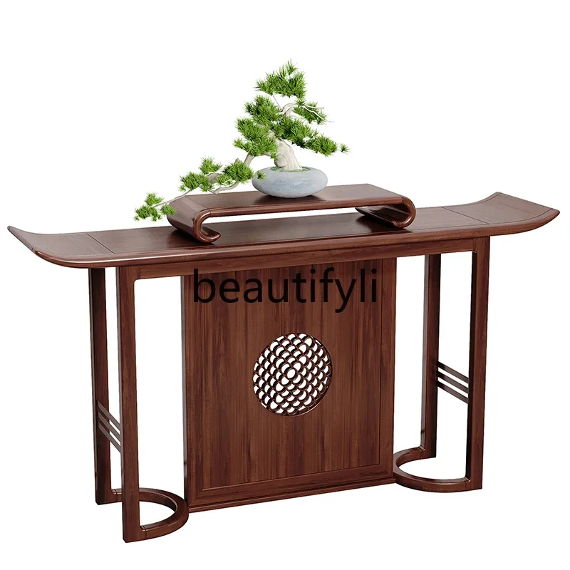 New Chinese-style entrance cabinet simple solid wood entrance entrance end view table living room table 
New Chinese-style entrance cabinet simple solid wood entrance entrance end view table living room table