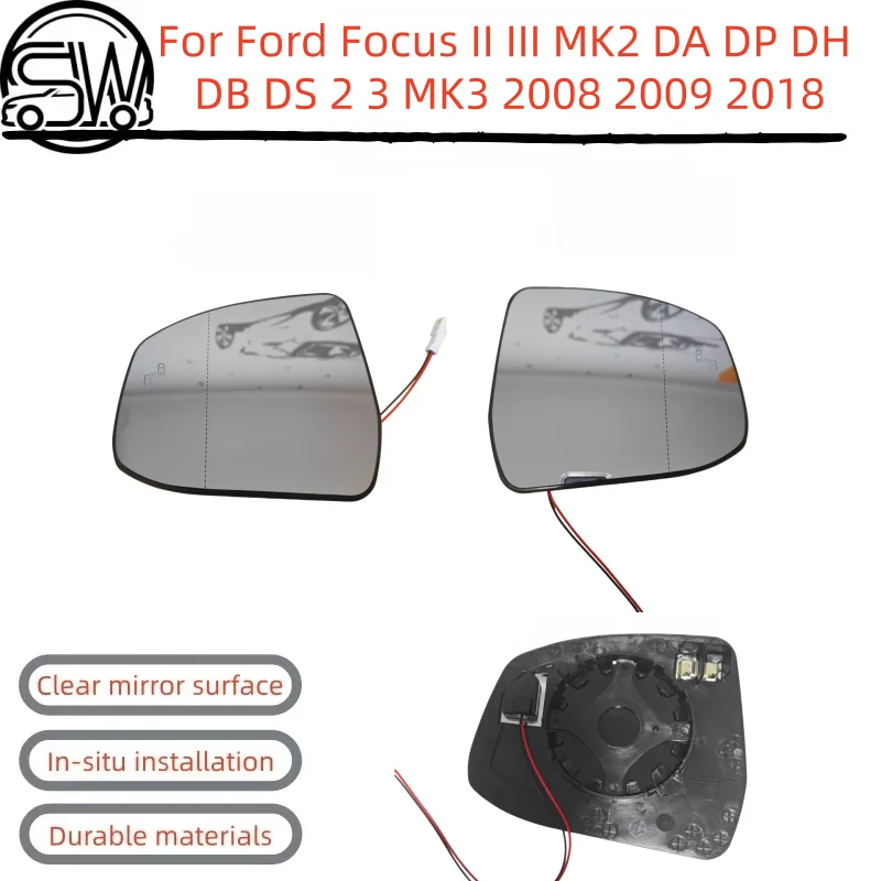 For Ford Focus II III MK2 DA DP DH DB DS 2 3 MK3 2008 2009 2018 RearView clear lens Convex Heated Side Mirror Glass
For Ford Focus II III MK2 DA DP DH DB DS 2 3 MK3 2008 2009 2018 RearView clear lens Convex Heated Side Mirror Glass