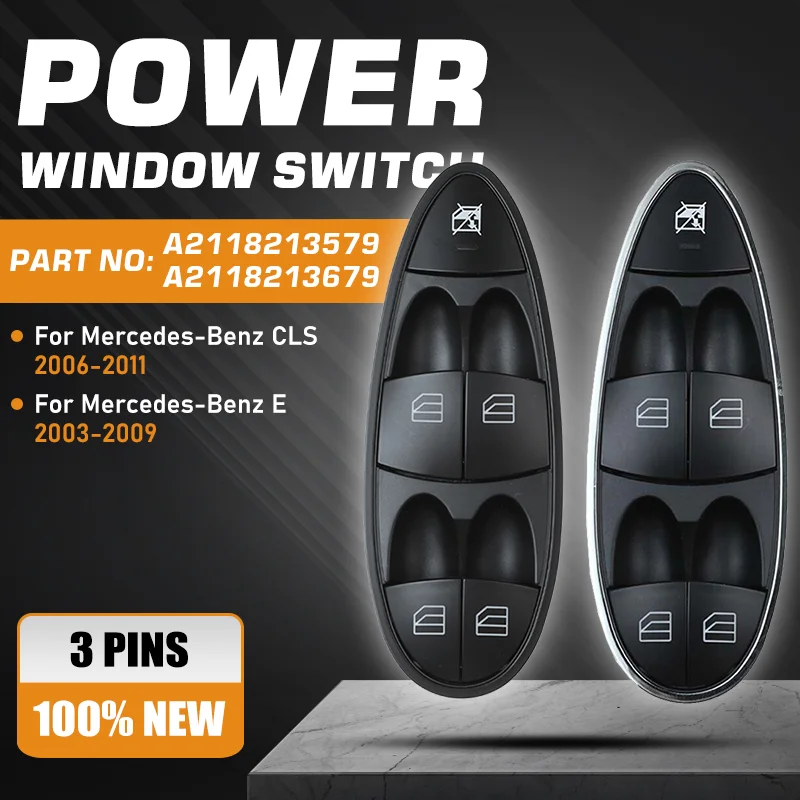 For Mercedes-Benz CLS350 CLS500 CLS55 CLS550 E280 E300 E320 E350 E500 2006-2011 Car Power Window Switch A2118213579 A2118213679
For Mercedes-Benz CLS350 CLS500 CLS55 CLS550 E280 E300 E320 E350 E500 2006-2011 Car Power Window Switch A2118213579 A2118213679