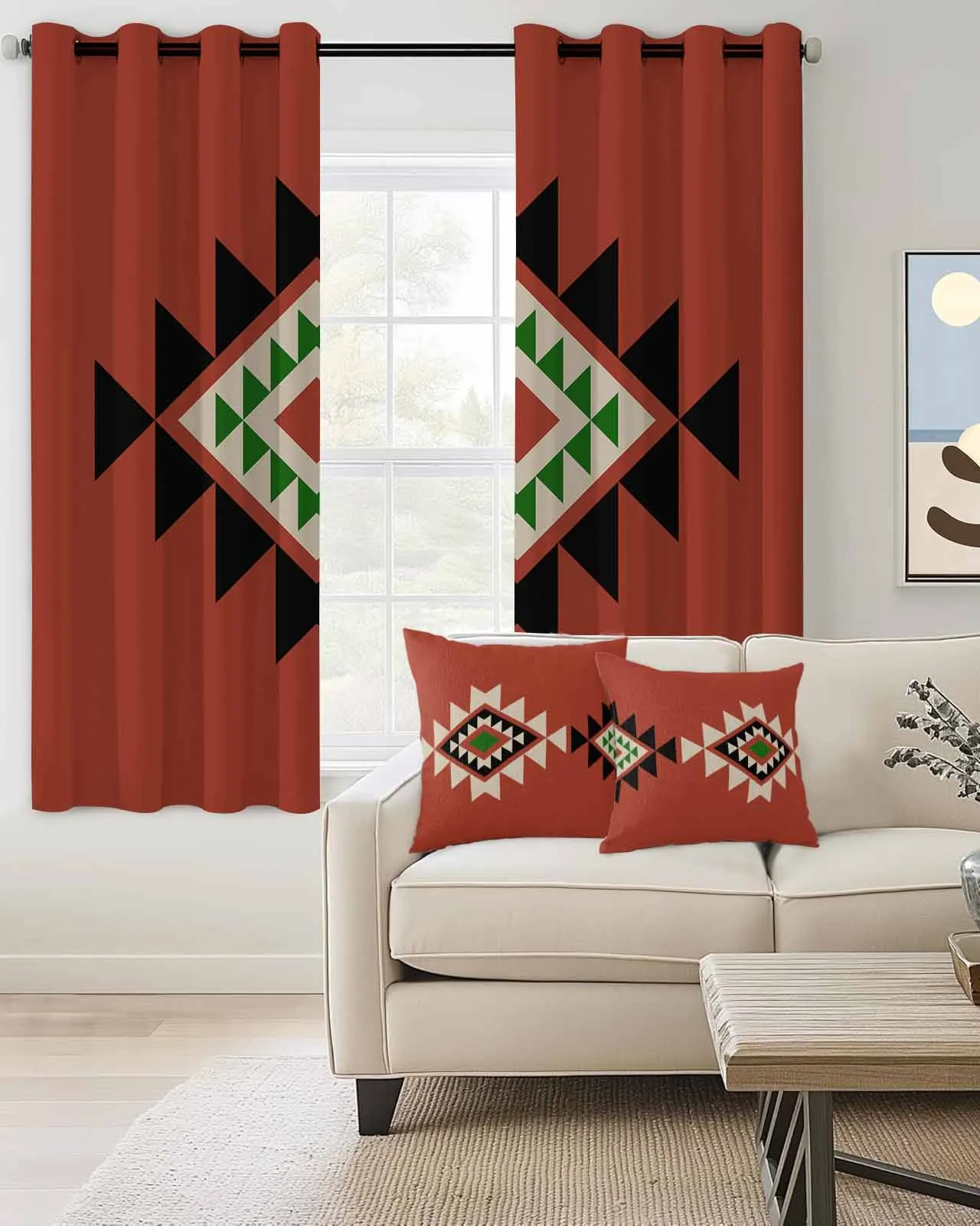 Black Red Aztec Abstract Art Retro Western Pattern Grommet Window Blackout Curtains Drapes For Living Room Home Decor
Black Red Aztec Abstract Art Retro Western Pattern Grommet Window Blackout Curtains Drapes For Living Room Home Decor