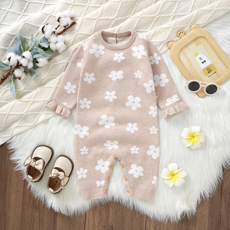 Детские комбинезоны для новорожденных, комбинезоны с цветочным узором, одежда весна-осень-зима, верхняя одежда для маленьких мальчиков и девочек, вязаный комбинезон, От 0 до 18 м
Детские комбинезоны для новорожденных, комбинезоны с цветочным узором, одежда весна-осень-зима, верхняя одежда для маленьких мальчиков и девочек, вязаный комбинезон, От 0 до 18 м