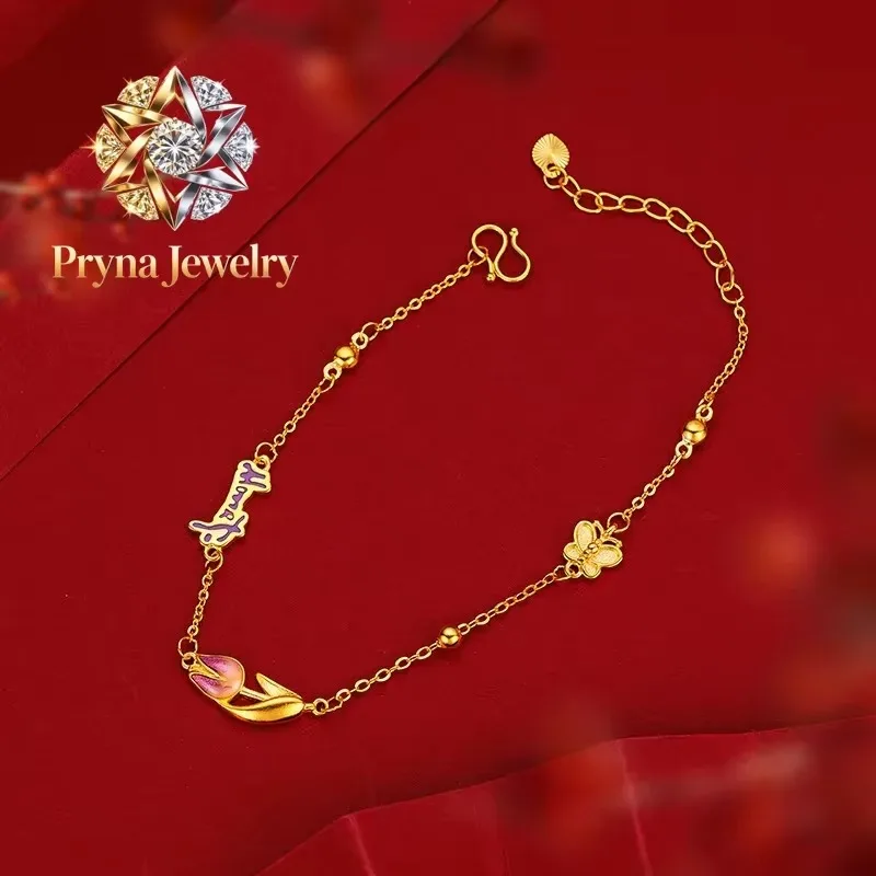 Pryna Jewelry 9999 24K real gold French enamel Monet Garden turmeric floral bracelet
Pryna Jewelry 9999 24K real gold French enamel Monet Garden turmeric floral bracelet