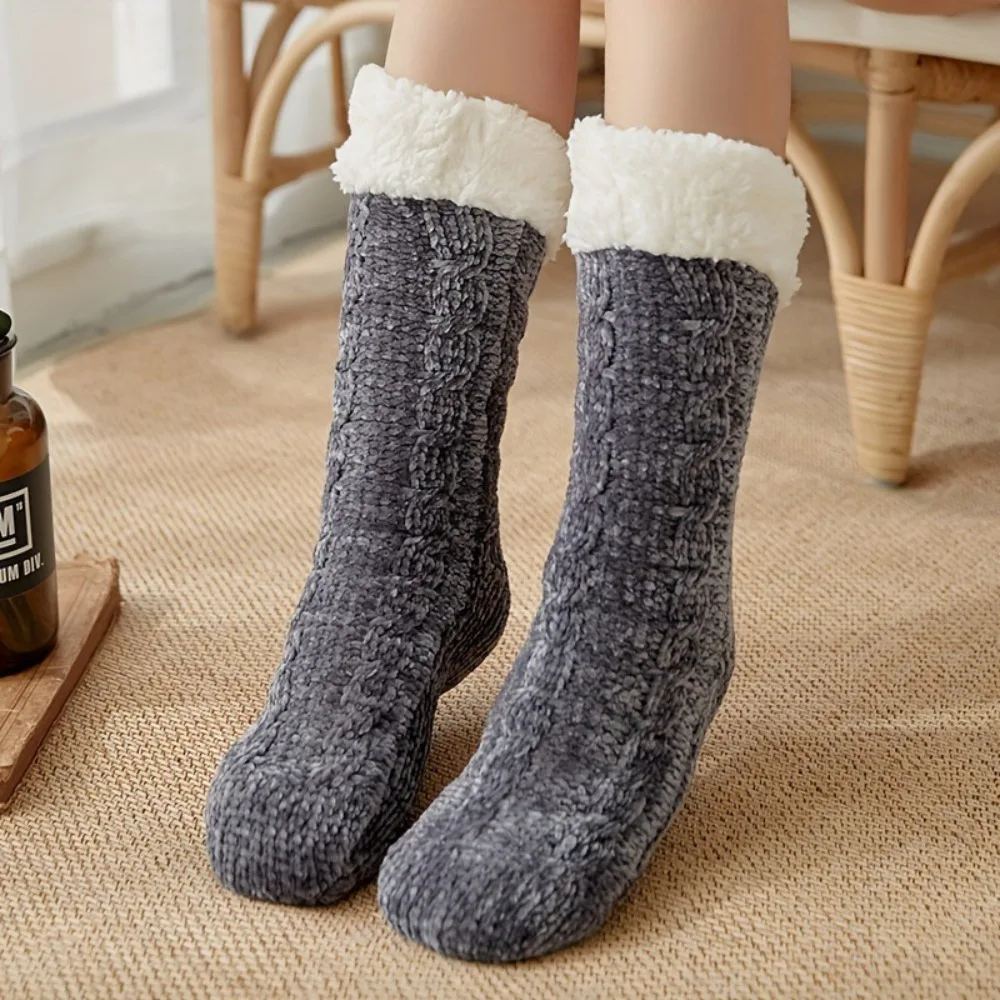 Home Slippers Thickened Thermal Cashmere Socks Velvet Solid Color Sleep Socks Woven Warm Boots Socks Indoor Activities
Home Slippers Thickened Thermal Cashmere Socks Velvet Solid Color Sleep Socks Woven Warm Boots Socks Indoor Activities