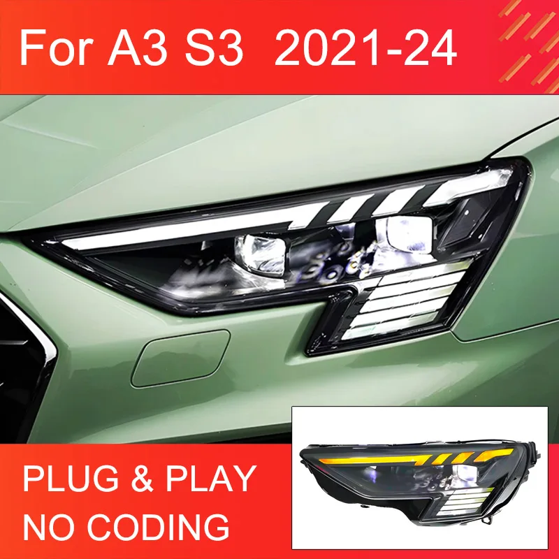 1 Pair LED Head Light Assemly for AUDI A3 S3 RS3 2021-2024 Headlights Plug and Play LED DRL Turning Full LED Front Headlights
1 Pair LED Head Light Assemly for AUDI A3 S3 RS3 2021-2024 Headlights Plug and Play LED DRL Turning Full LED Front Headlights