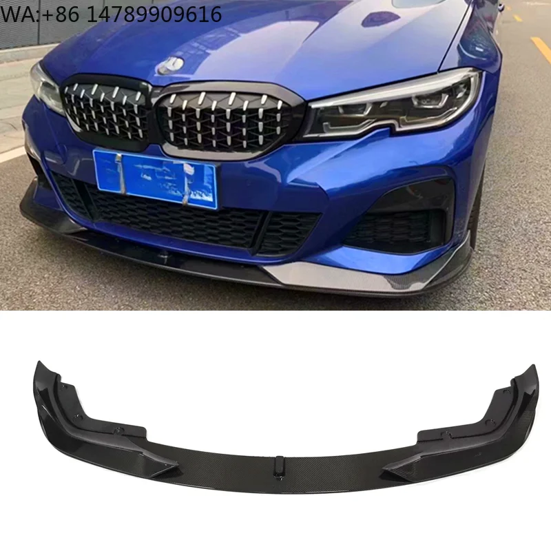 New 3 Series G20 G28 High Quality Carbon Fiber Front Bumper Lip Diffuser with Exhaust for 3 Series 2020-2022
New 3 Series G20 G28 High Quality Carbon Fiber Front Bumper Lip Diffuser with Exhaust for 3 Series 2020-2022