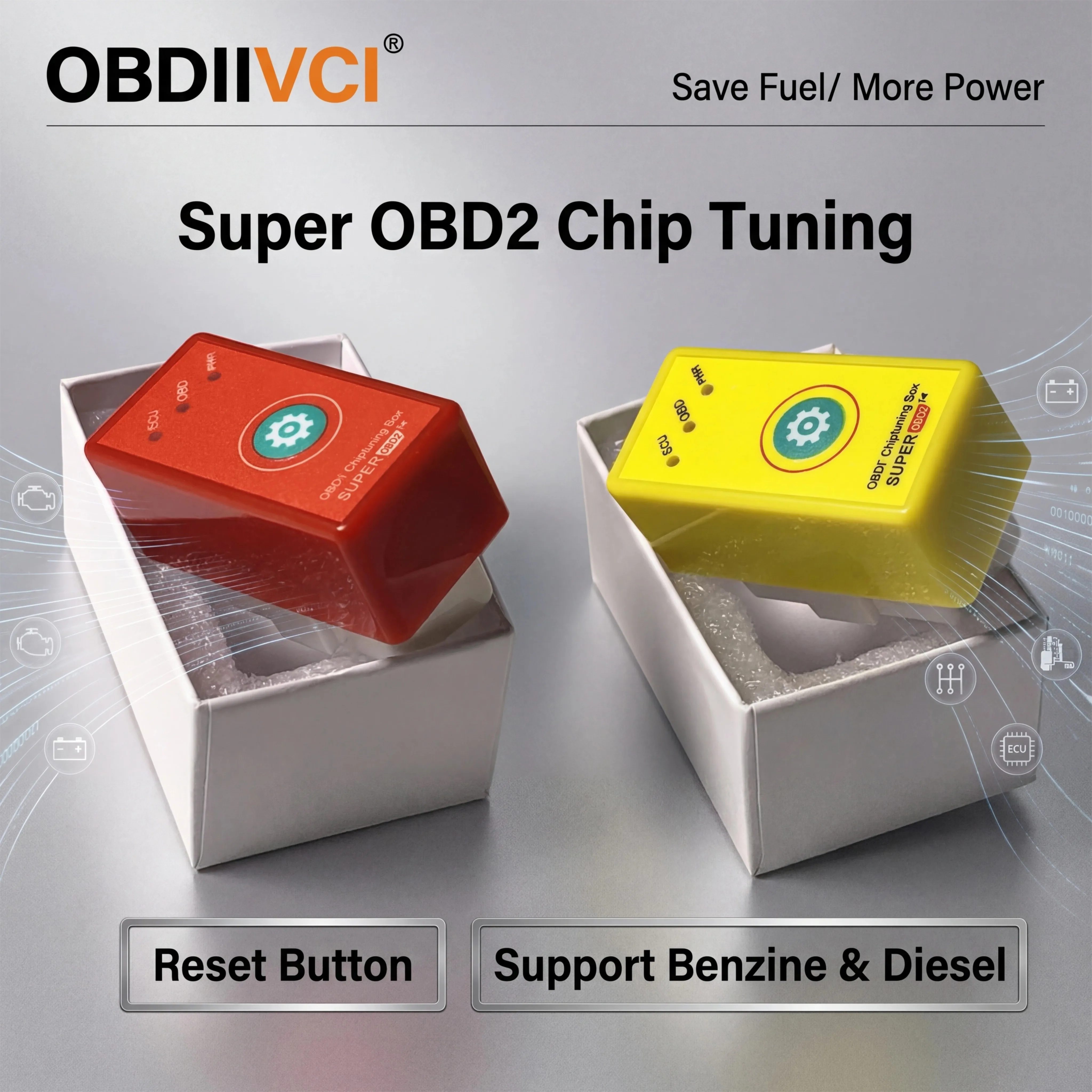 Super OBDII ECU Chip Tuning Box Fuel Saver Super OBD2 Upgrade Reset Function More Power And Torque For Benzine &Diesel Cars
Super OBDII ECU Chip Tuning Box Fuel Saver Super OBD2 Upgrade Reset Function More Power And Torque For Benzine &Diesel Cars