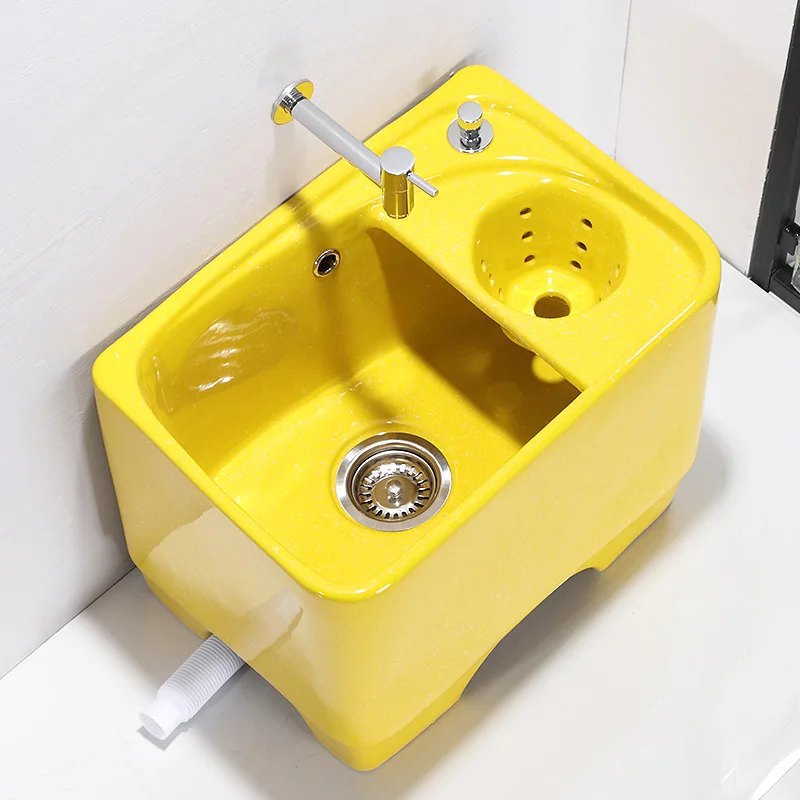 Color ceramic mop pool household balcony bathroom sink wash mop pool corner outdoor courtyard floor type
Color ceramic mop pool household balcony bathroom sink wash mop pool corner outdoor courtyard floor type