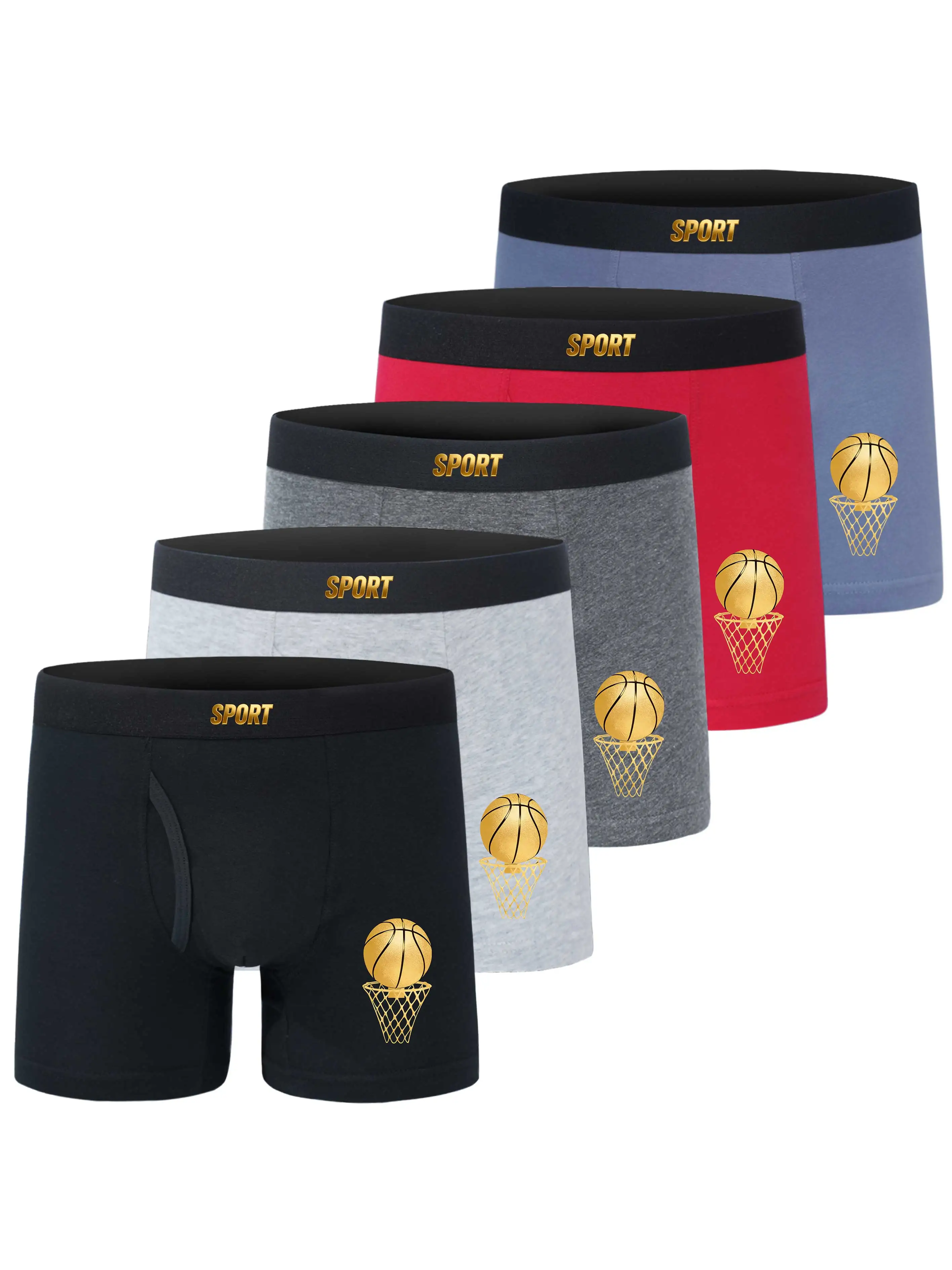 5PCS Boys Cool Basketball Hoop Print Cotton Boxer Briefs Kids Children's Underwear Comfy Daily Wear
5PCS Boys Cool Basketball Hoop Print Cotton Boxer Briefs Kids Children's Underwear Comfy Daily Wear