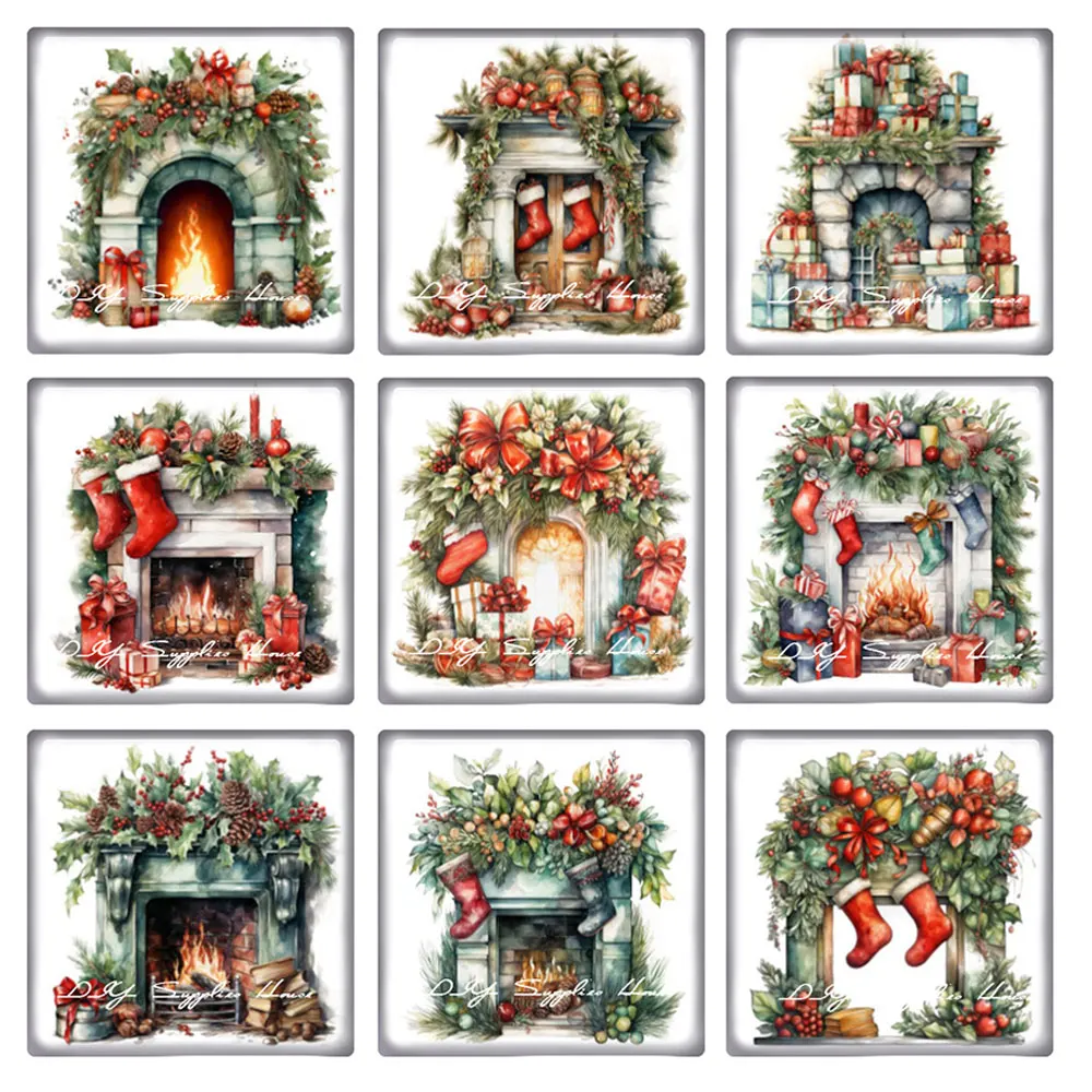 10pcs/lots Christmas X-mas Fireplace Winter Square Photo Glass Cabochon Charms Demo Flat Back Cameo For Diy Jewelry Making
10pcs/lots Christmas X-mas Fireplace Winter Square Photo Glass Cabochon Charms Demo Flat Back Cameo For Diy Jewelry Making