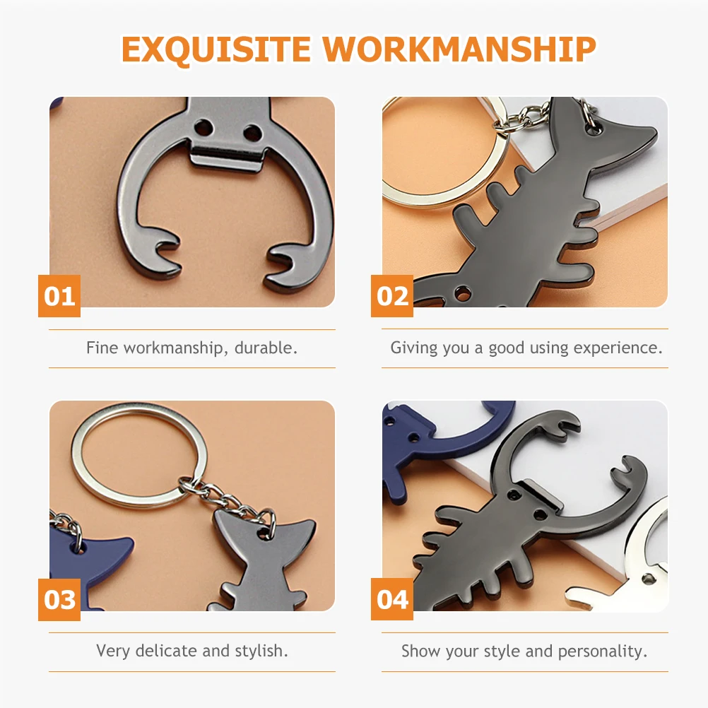 2 Pcs Bottle Opener Keychain Multipurpose Holder Metal Keychains Lobster Shrimp Rings with 
2 Pcs Bottle Opener Keychain Multipurpose Holder Metal Keychains Lobster Shrimp Rings with