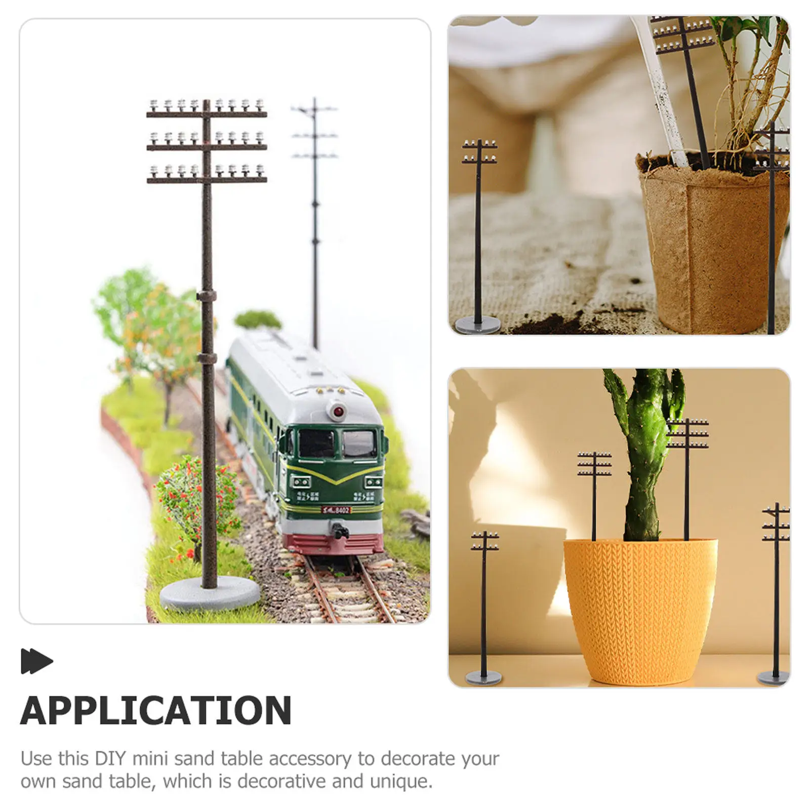 6Pcs Micro Telegraph Poles Hard Smooth Plastic for Train Layout Scenery Models Yard Ornaments Sand Box Decor Mini Garden Supply
6Pcs Micro Telegraph Poles Hard Smooth Plastic for Train Layout Scenery Models Yard Ornaments Sand Box Decor Mini Garden Supply