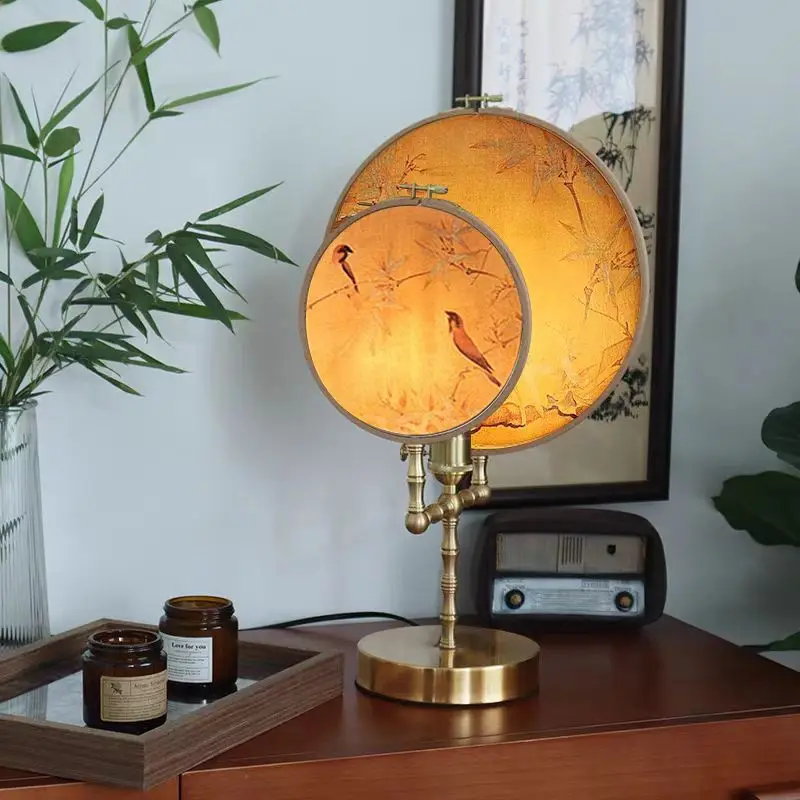 CZ new Chinese desk lamp bedroom bedside table Chinese style tea room study retro group fan ornament
CZ new Chinese desk lamp bedroom bedside table Chinese style tea room study retro group fan ornament
