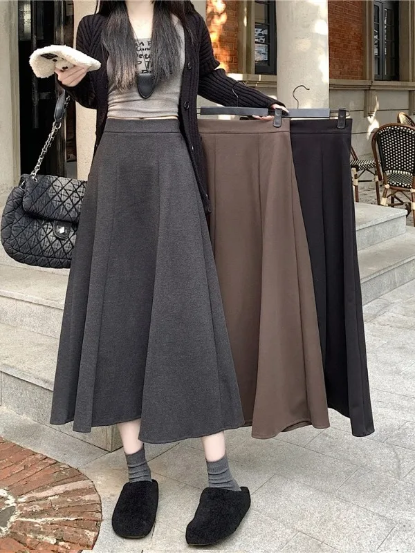High Waist A-Line Skirt Women's Woolen Skirts Autumn New Style Korean Style Breathable Skin-Friendly High Waist Skirts
High Waist A-Line Skirt Women's Woolen Skirts Autumn New Style Korean Style Breathable Skin-Friendly High Waist Skirts