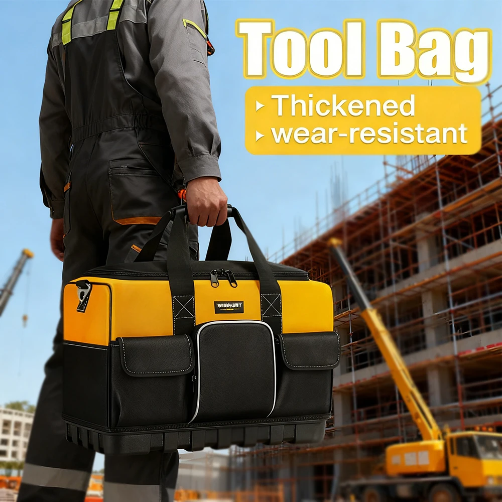 Сумка для инструментов, сумка для хранения инструментов электрика, сумка для инструментов с несколькими карманами и жестким дном, многофункциональный большой органайзер для инструментов с плечевым ремнем
Сумка для инструментов, сумка для хранения инструментов электрика, сумка для инструментов с несколькими карманами и жестким дном, многофункциональный большой органайзер для инструментов с плечевым ремнем